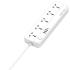 LDNIO SC5415 Popular Multi-Function Power Strip 5 Power Sockets +1PD 20W+1QC 18W+2 AUTO-ID Perfect Home/Office Charging Station - White